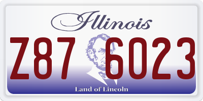 IL license plate Z876023