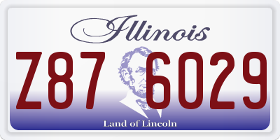 IL license plate Z876029