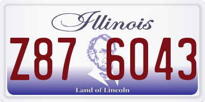IL license plate Z876043