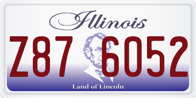 IL license plate Z876052