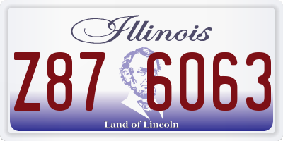 IL license plate Z876063