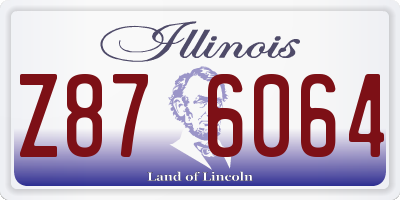 IL license plate Z876064