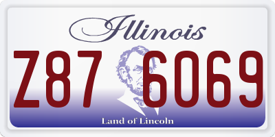 IL license plate Z876069