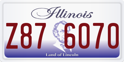 IL license plate Z876070