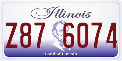 IL license plate Z876074