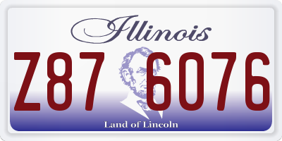 IL license plate Z876076