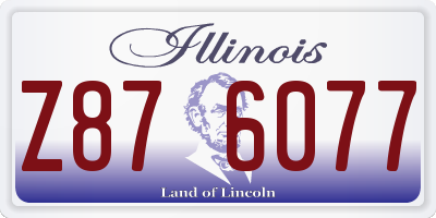 IL license plate Z876077
