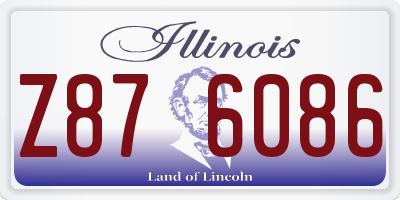 IL license plate Z876086