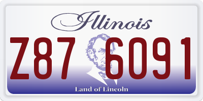 IL license plate Z876091