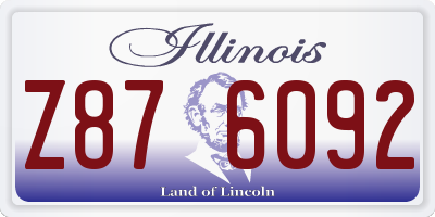 IL license plate Z876092