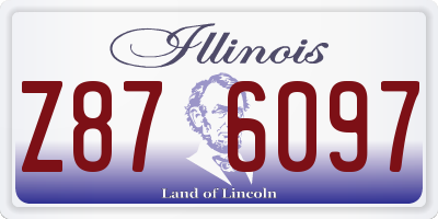 IL license plate Z876097