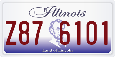 IL license plate Z876101