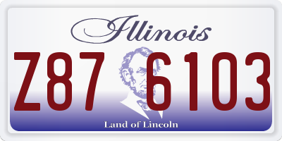 IL license plate Z876103