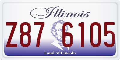 IL license plate Z876105