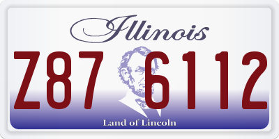 IL license plate Z876112