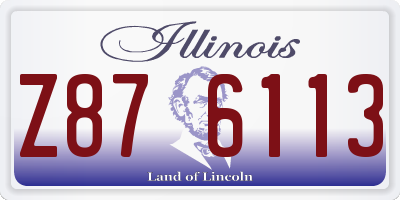 IL license plate Z876113