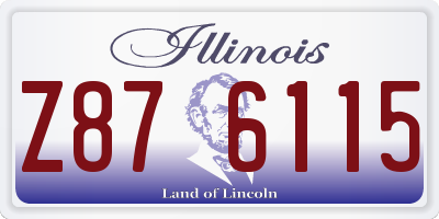 IL license plate Z876115