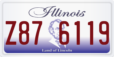 IL license plate Z876119
