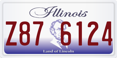 IL license plate Z876124