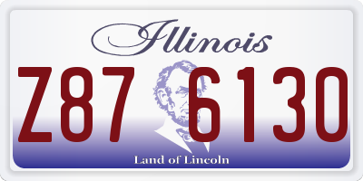IL license plate Z876130