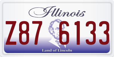 IL license plate Z876133