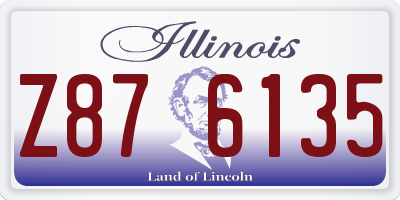 IL license plate Z876135