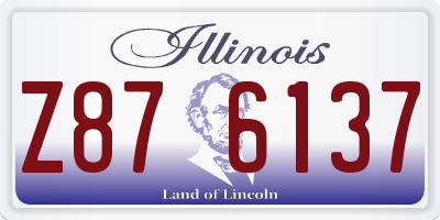 IL license plate Z876137