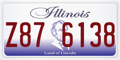 IL license plate Z876138