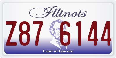IL license plate Z876144