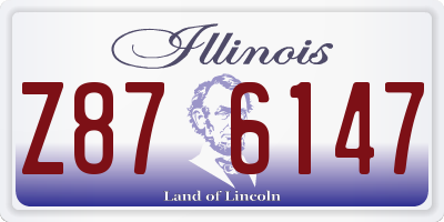 IL license plate Z876147