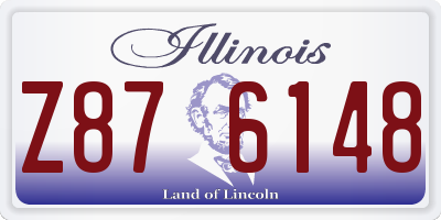 IL license plate Z876148