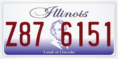 IL license plate Z876151