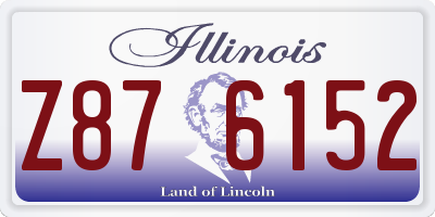 IL license plate Z876152