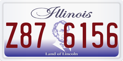IL license plate Z876156