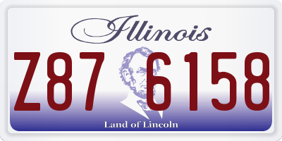 IL license plate Z876158