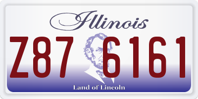 IL license plate Z876161