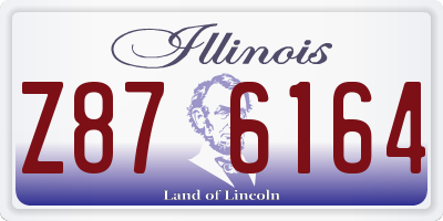 IL license plate Z876164