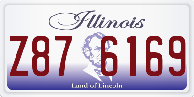IL license plate Z876169