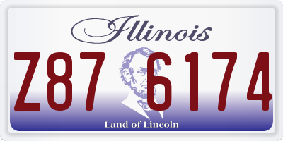 IL license plate Z876174