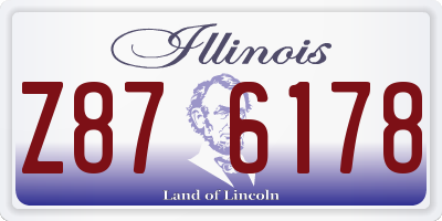 IL license plate Z876178