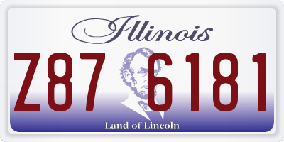 IL license plate Z876181