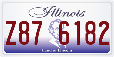 IL license plate Z876182