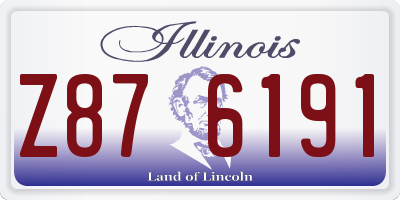 IL license plate Z876191