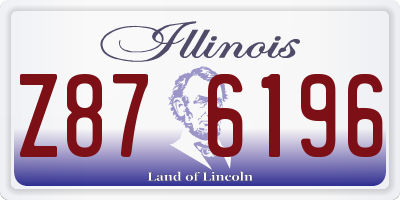 IL license plate Z876196