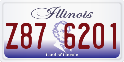 IL license plate Z876201