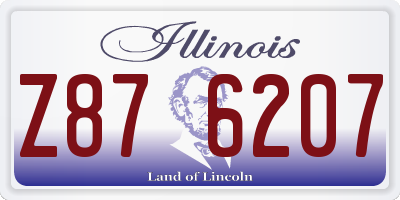 IL license plate Z876207