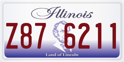 IL license plate Z876211