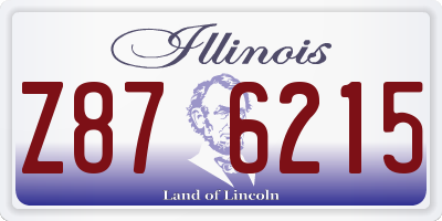IL license plate Z876215