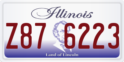 IL license plate Z876223