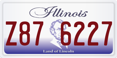 IL license plate Z876227